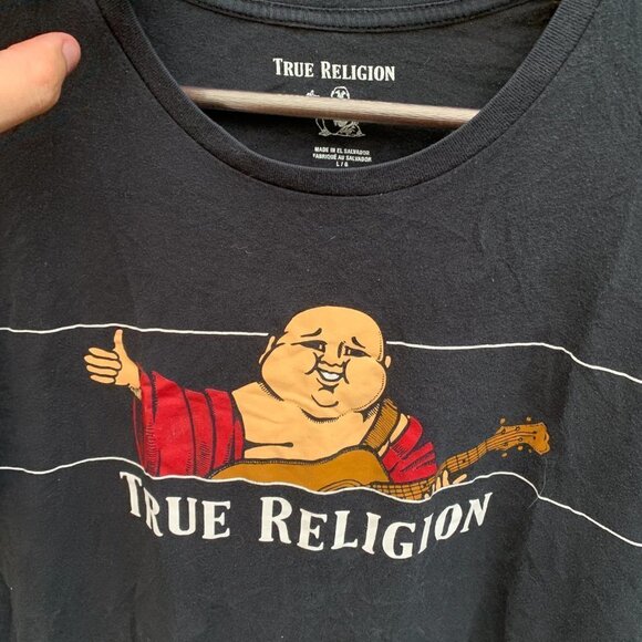 True Religion BIG LOGO T Shirt Large - Picture 2 of 2